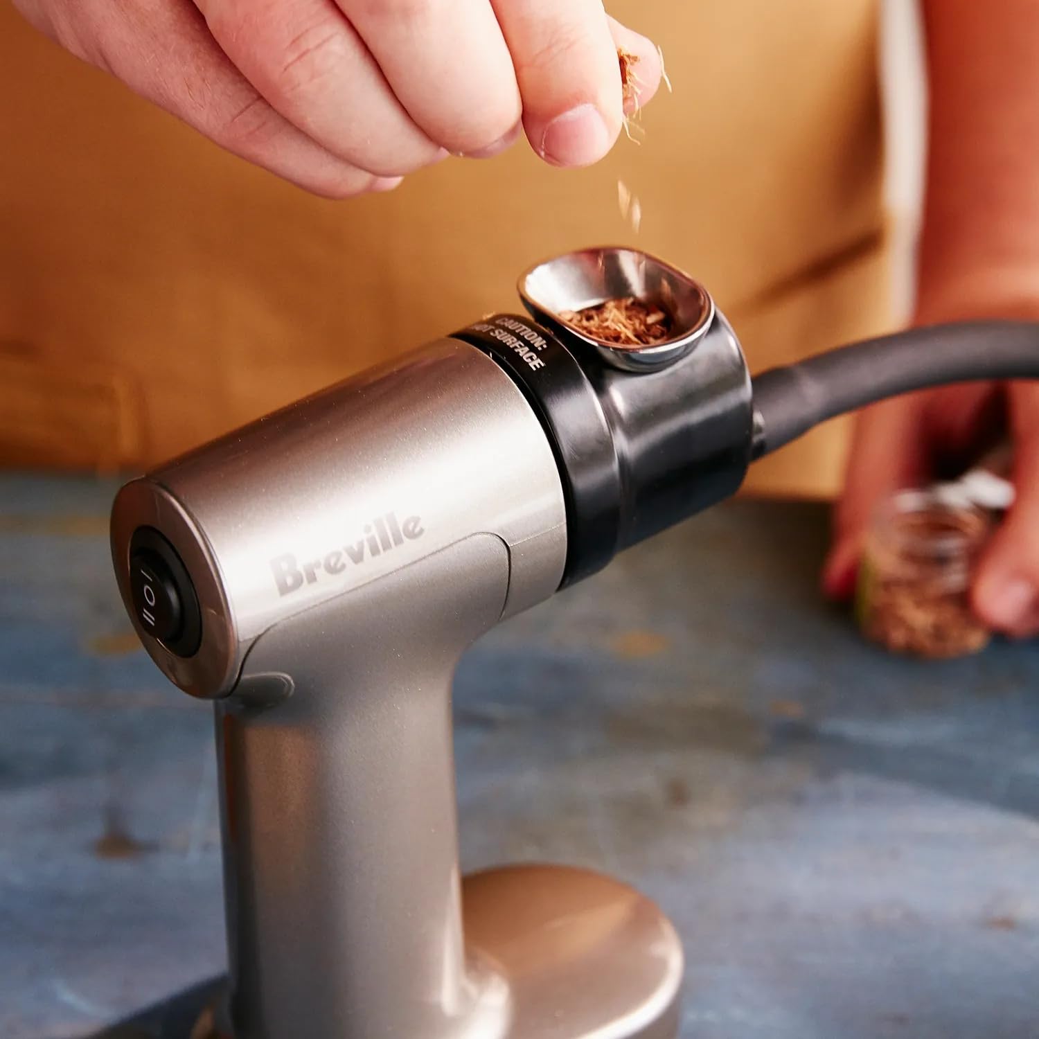 Breville silicone smoke tube detail for precise directed smoking benefit