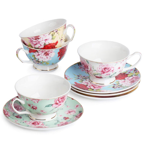 Brew To A Tea cup in hand illustrating comfortable size and easy handling