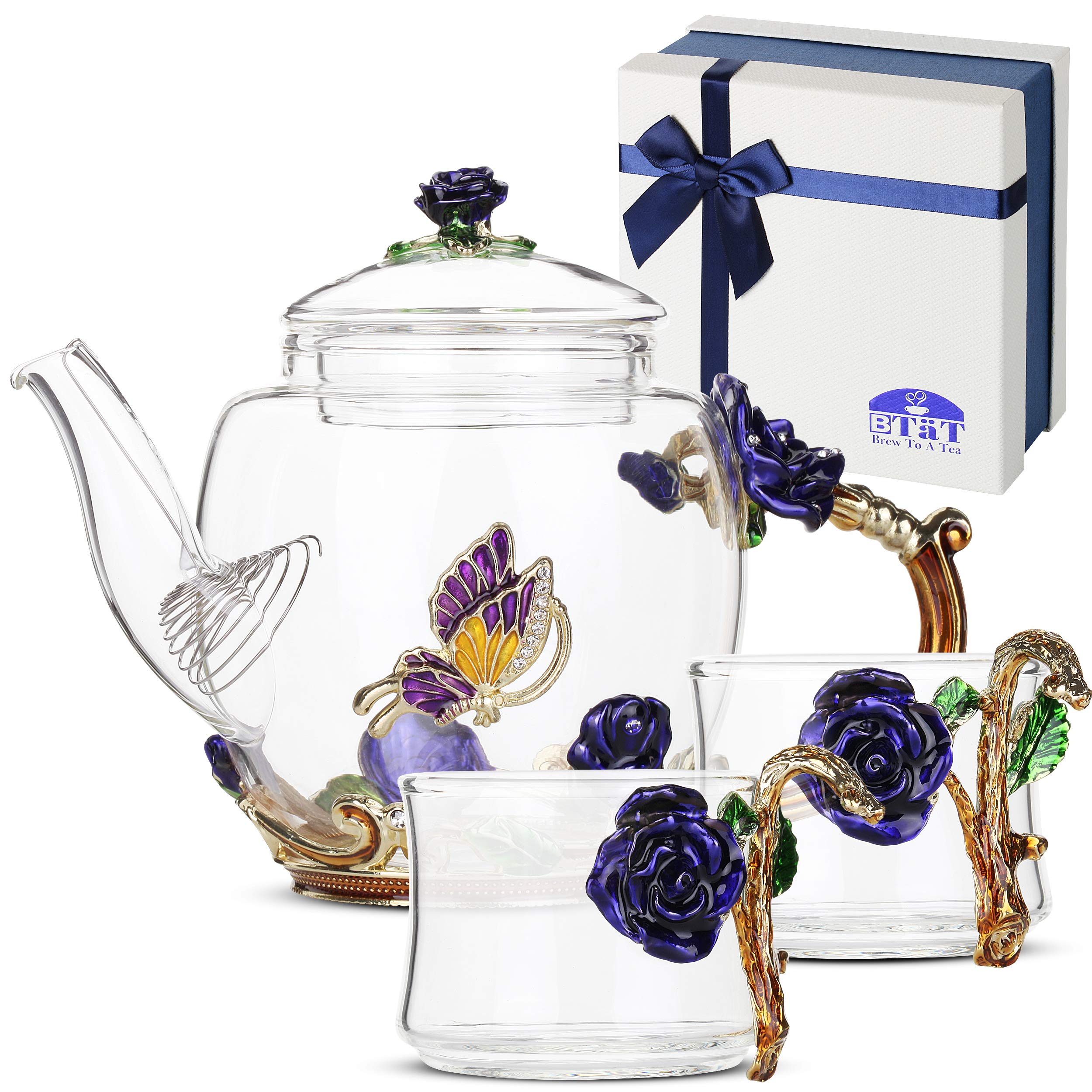 Brew To A Tea front packaging showing gift-ready box and floral design benefit presentation