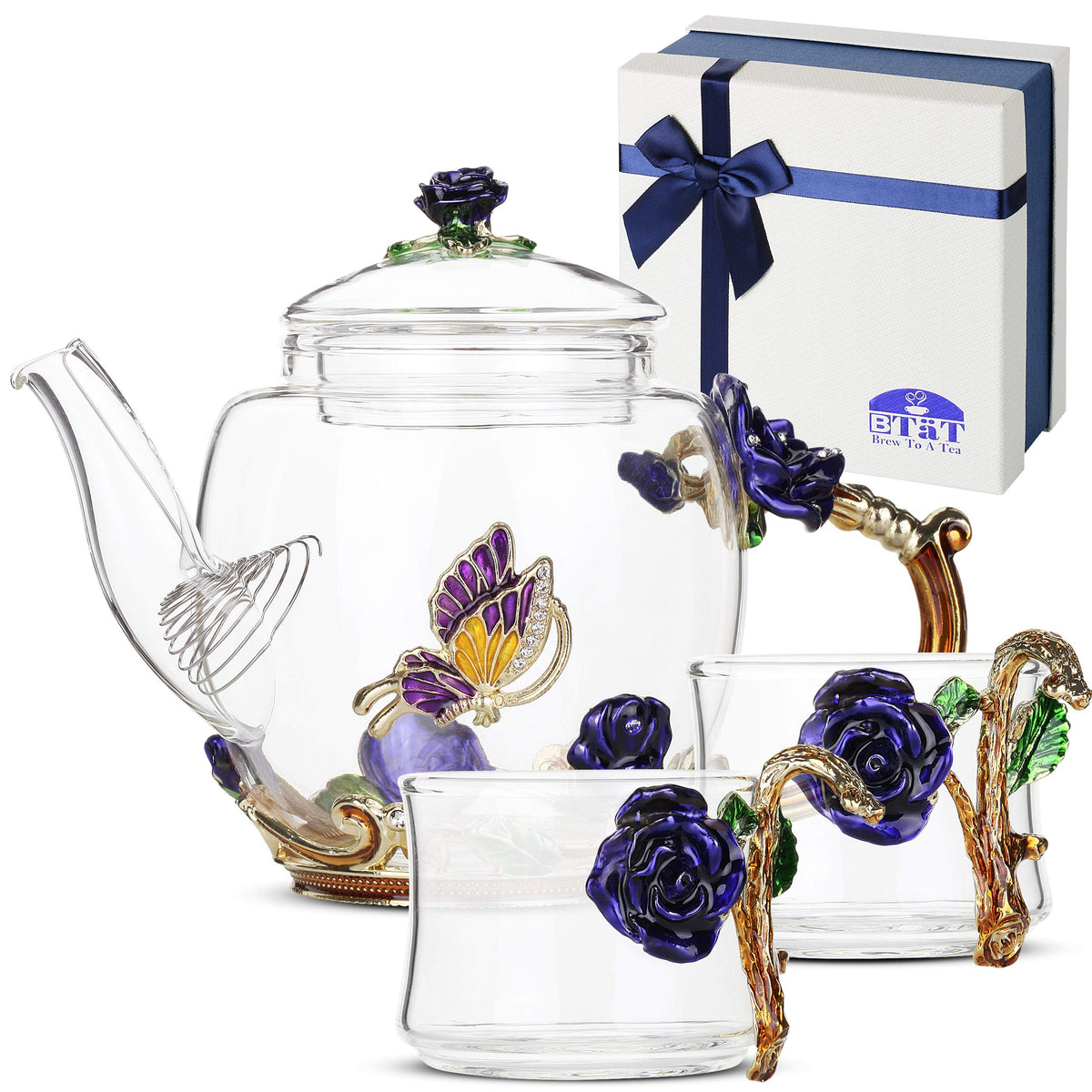 Brew To A Tea front packaging showing gift-ready box and floral design benefit presentation