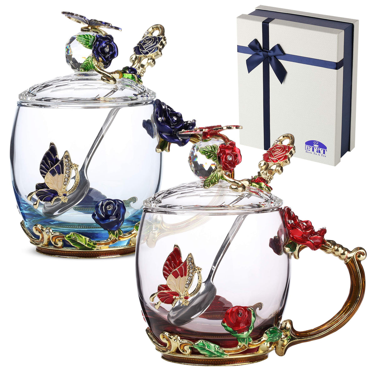 Brew To A Tea front packaging showing boxed two-cup set and gift-ready presentation