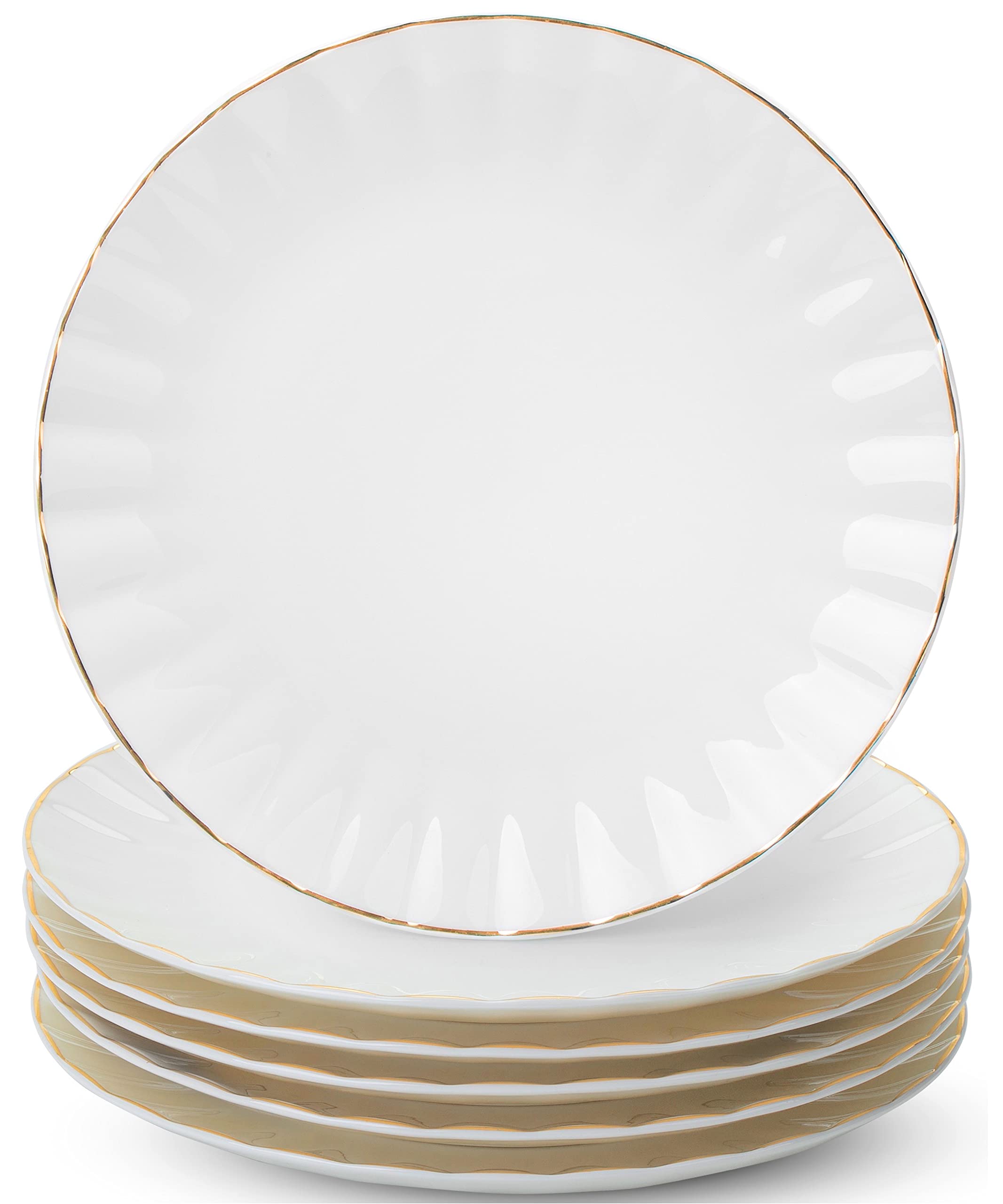 Brew To A Tea stacked plates front view showing elegant serving set benefit