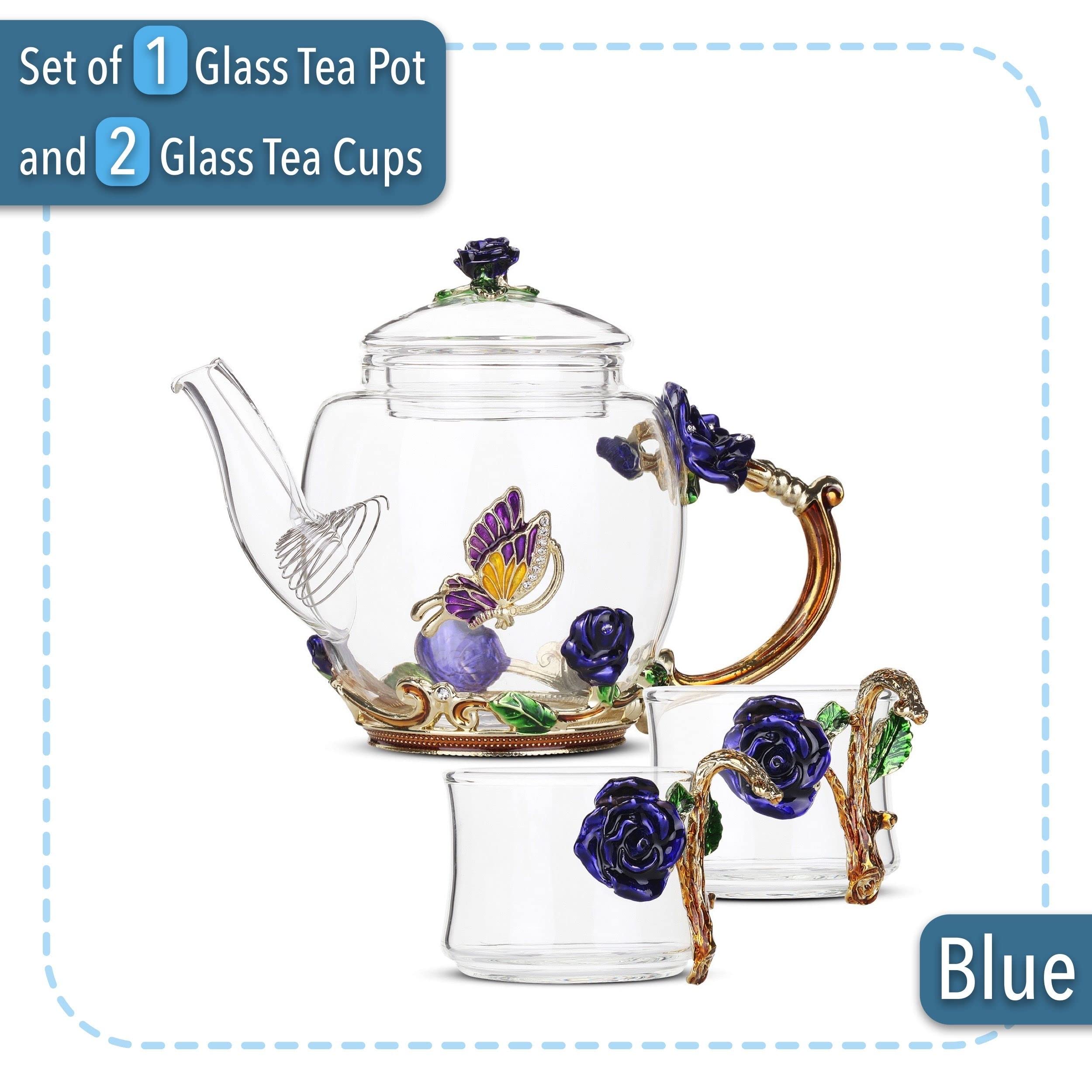 Brew To A Tea teapot close-up highlighting handmade glass and pour clarity benefit