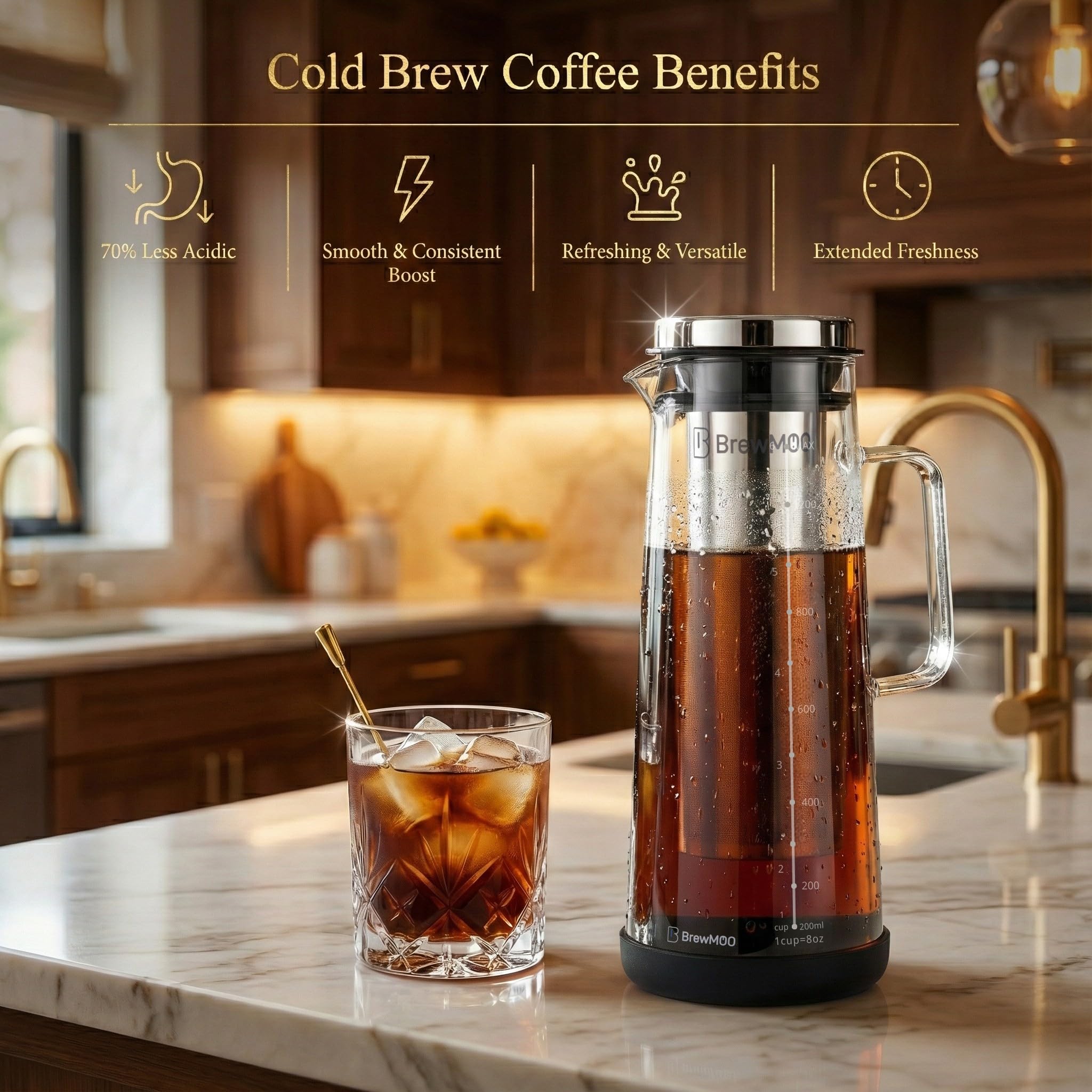 BrewMOO stainless-steel filter close-up ensuring grit-free concentrate