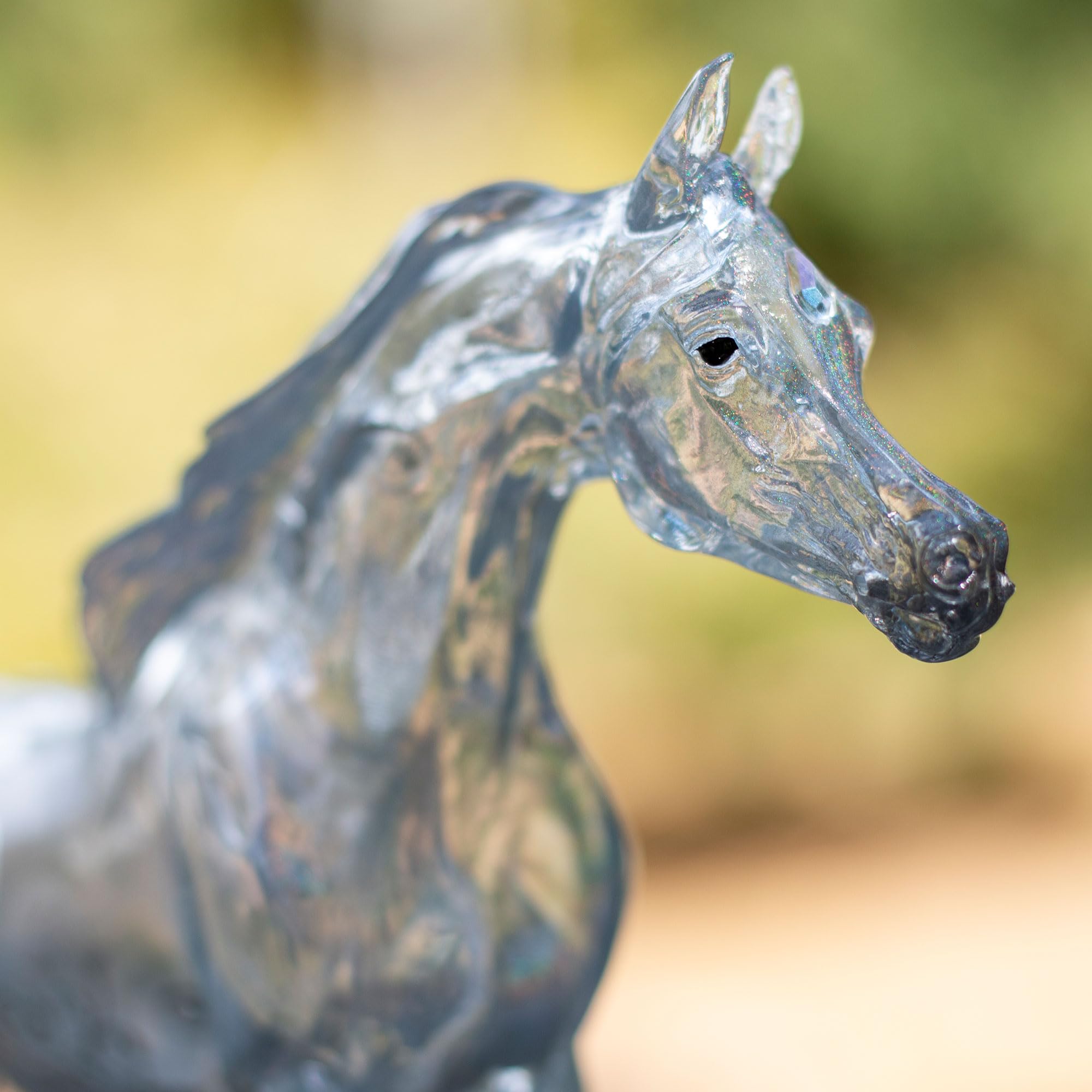 Breyer Radiance teardrop rhinestone accent close-up emphasizing anniversary sparkle