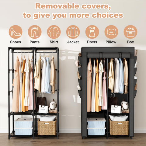 BrFoYu wardrobe next to door showing compact footprint and scale benefit