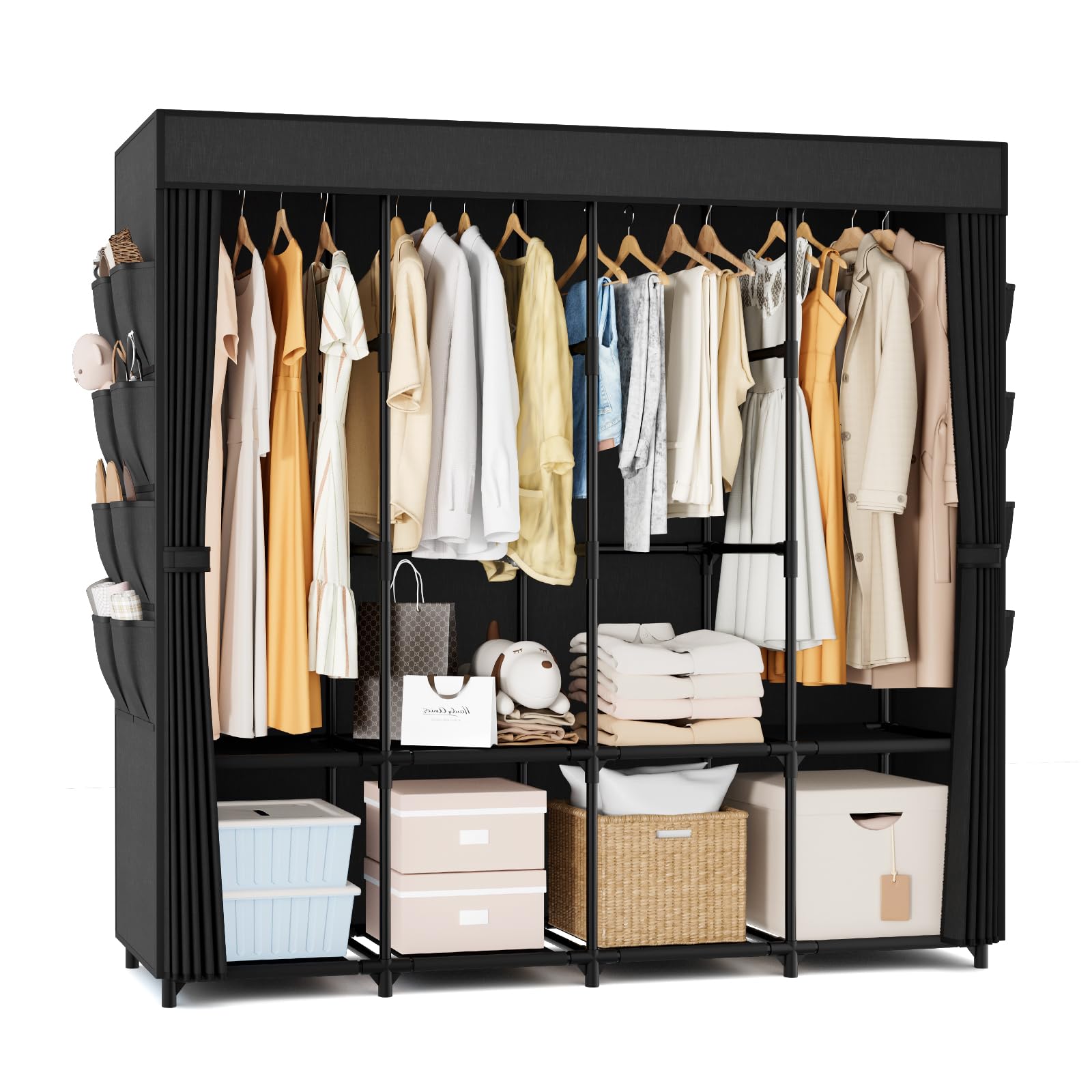 BrFoYu full front view showing organized clothes and clean profile benefit