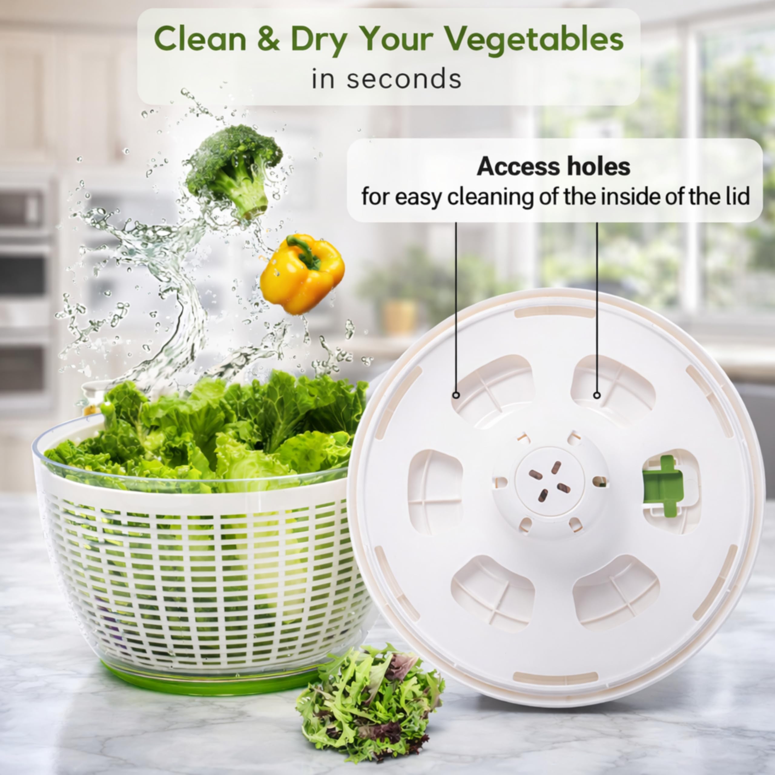 Brieftons clear bowl used as serving dish presenting a dressed salad attractively