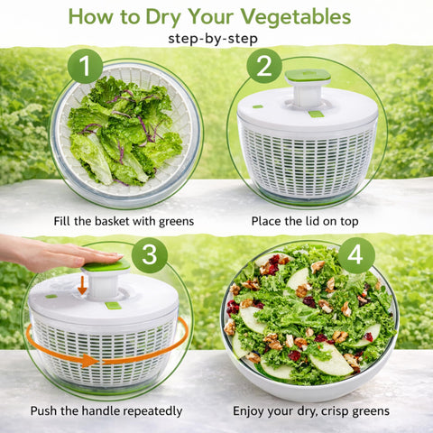 Brieftons inner basket shown as colander for rinsing and draining produce
