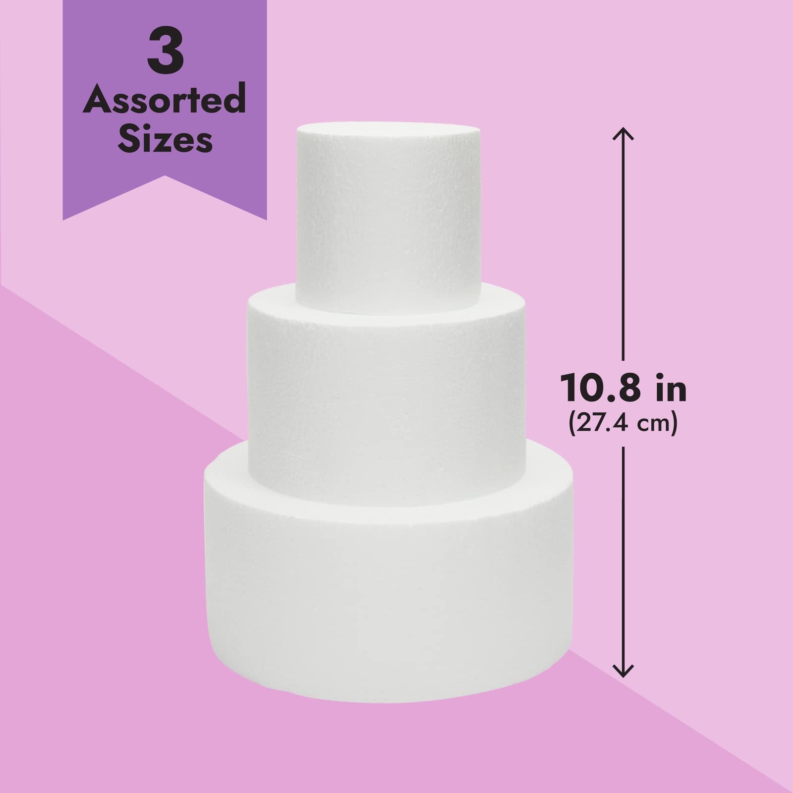 Bright Creations faux wedding cake decorated to showcase design potential