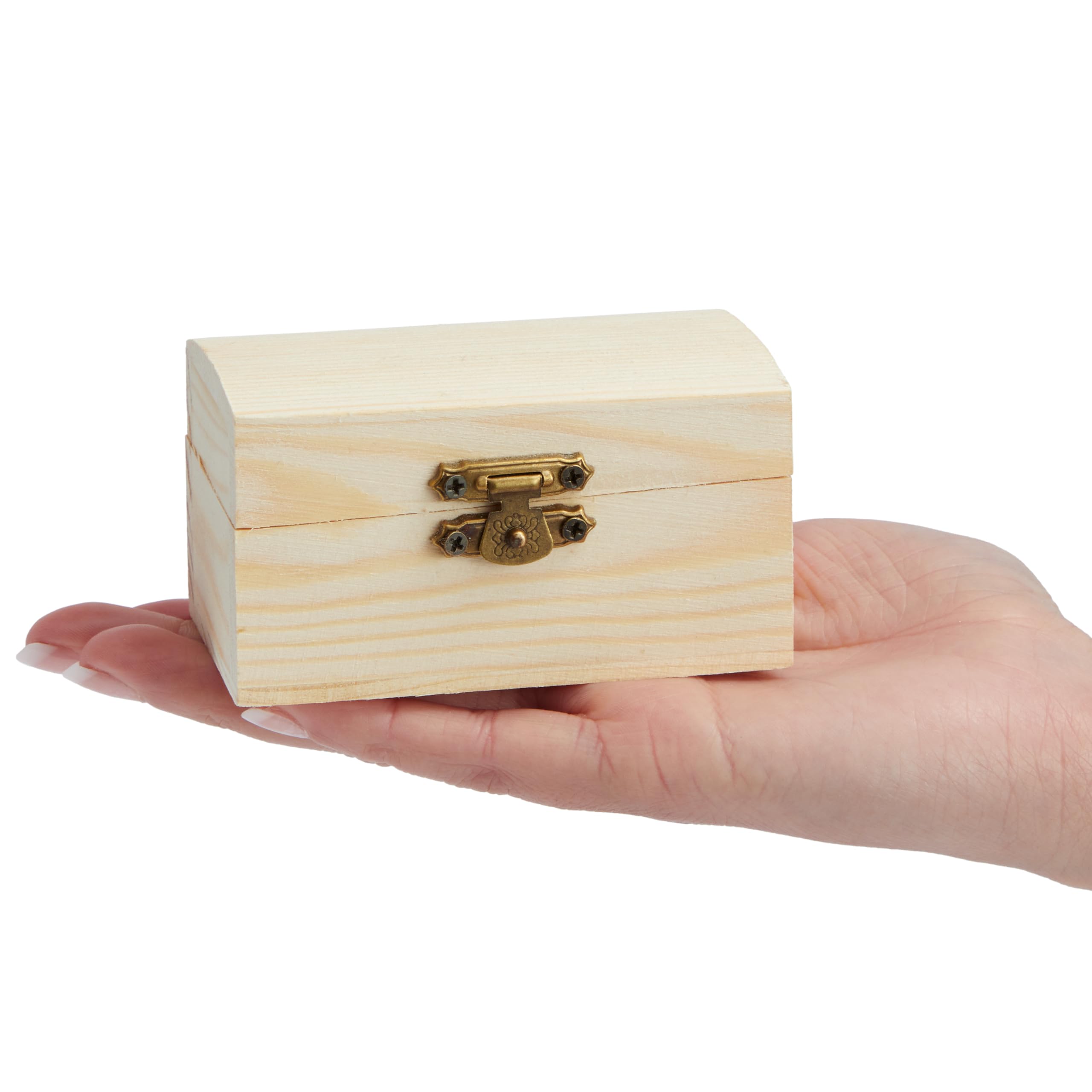 Bright Creations painted chests as party favors showing colorful, finished presentation