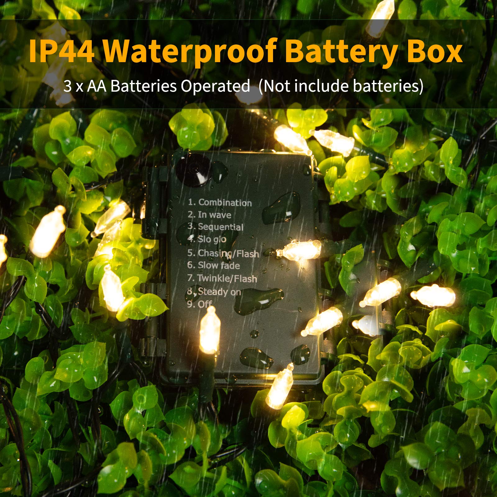 Brightown battery box and button closeup showing easy manual control
