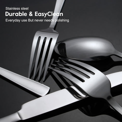 Brightown mirror-polish detail on spoon reflecting light and resisting dulling