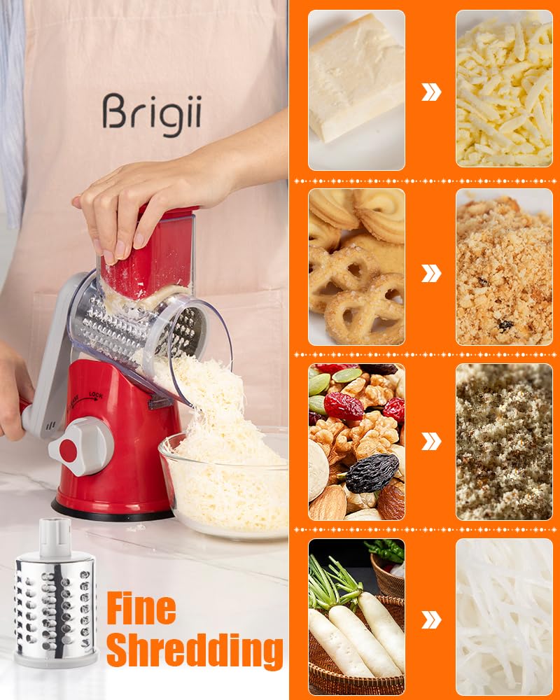 Brigii close-up of stainless-steel drums demonstrating sharp blades and durability