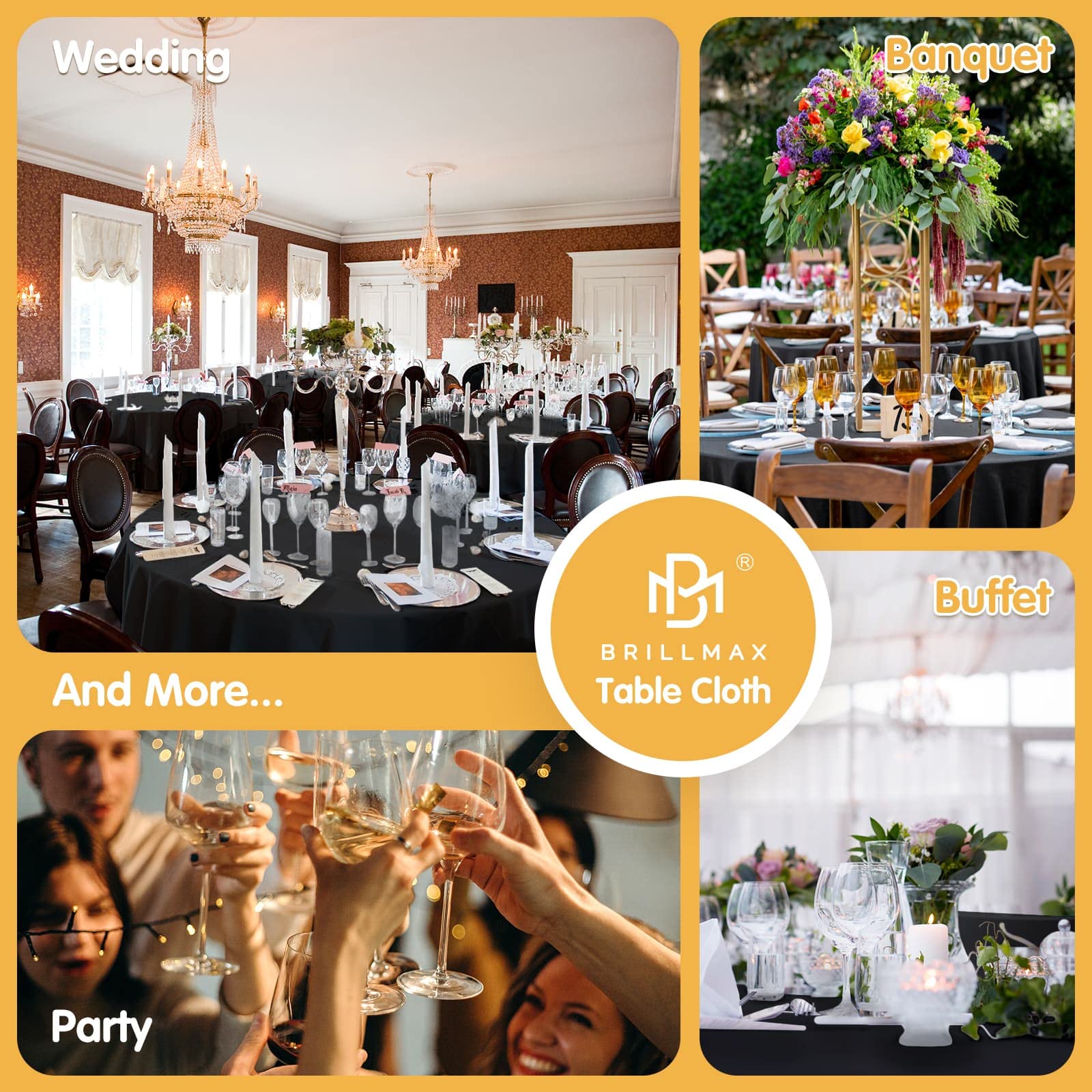 BRILLMAX styled at a wedding reception showing cohesive event-ready appearance