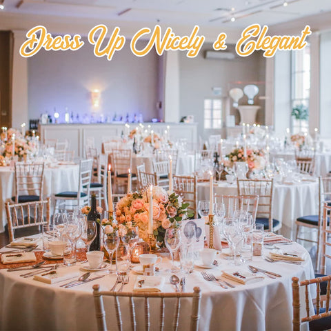 BRILLMAX styled with runner showing layering options for event decor