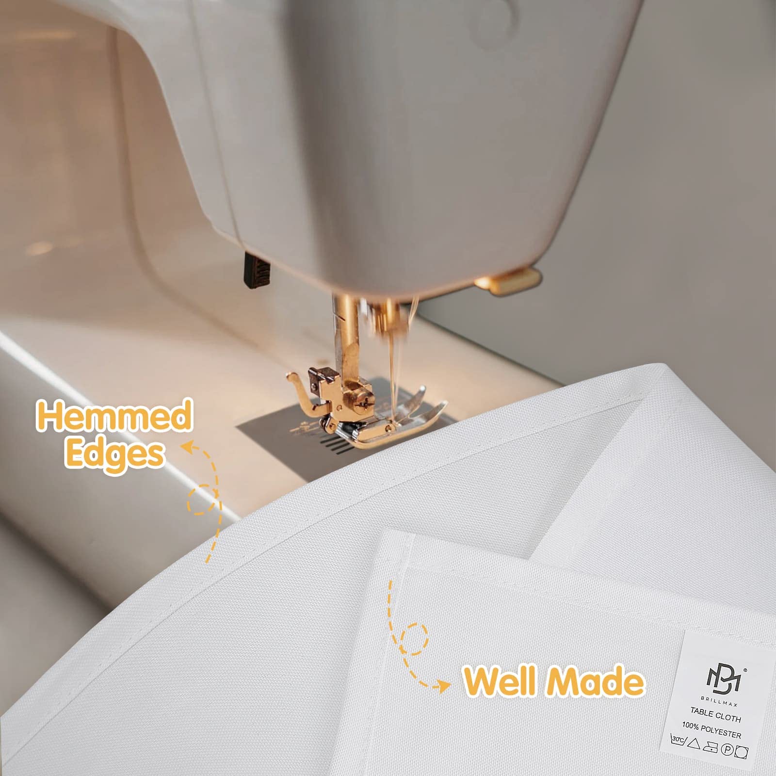 BRILLMAX liquid beading on fabric surface showing easy wipe-away spill protection