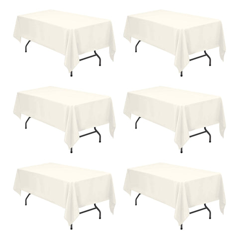 BRILLMAX front pack of six ivory tablecloths, ready for events