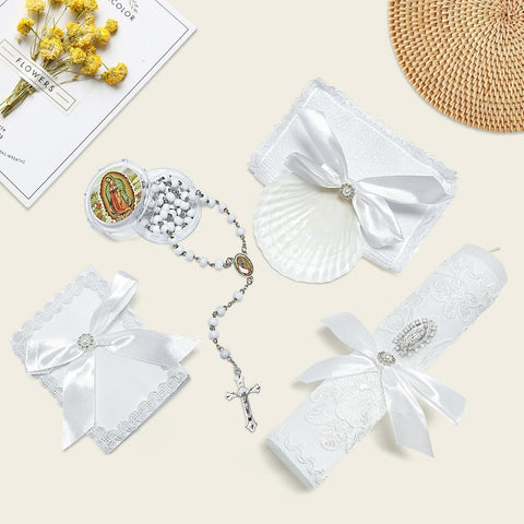Brilucky baptism set staged at church altar showing practical use during rite