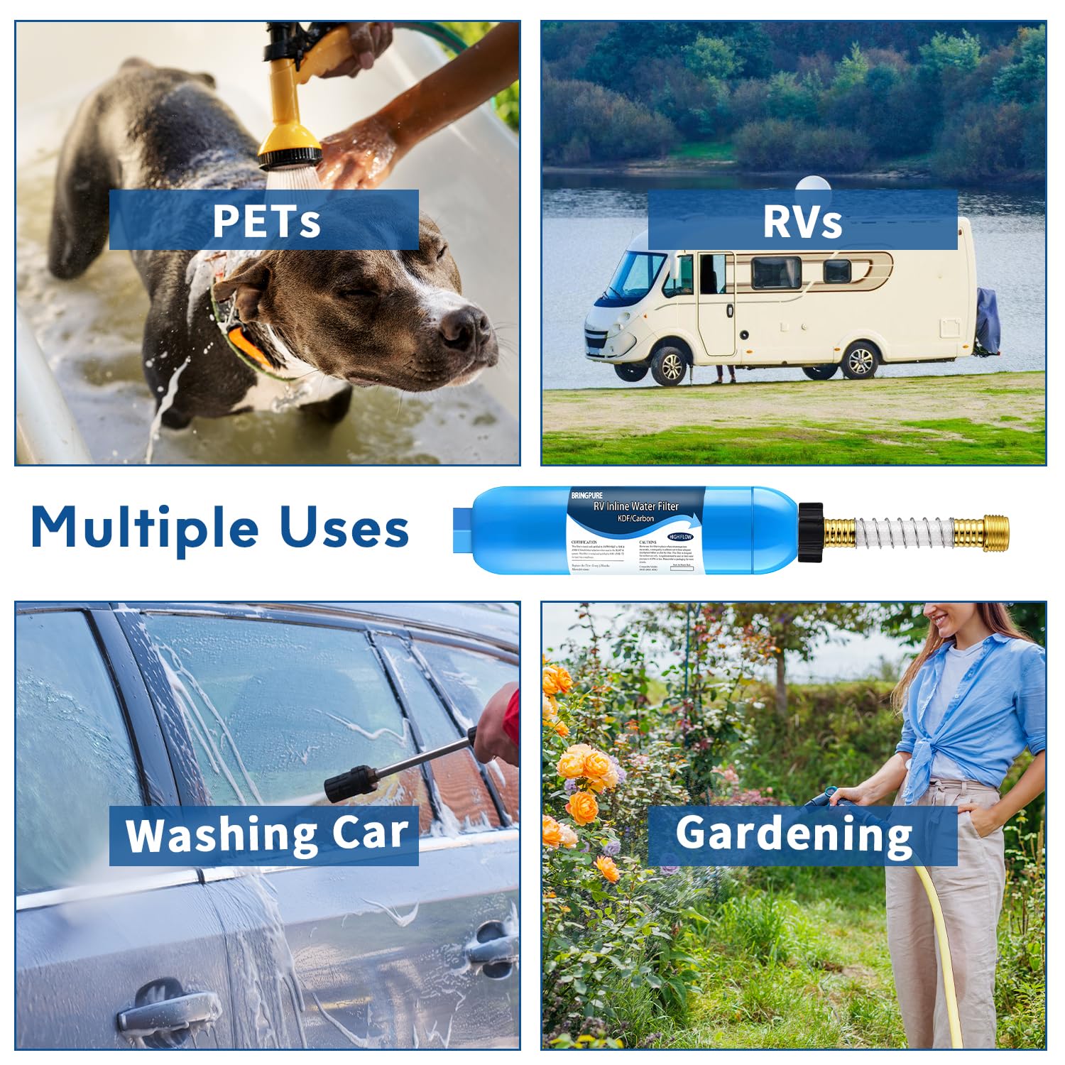 Bringpure at campsite water station providing safer, better-tasting water for campers