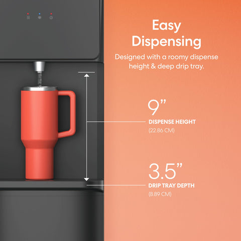 Brio dispensing into a cup demonstrating quick pour and everyday convenience