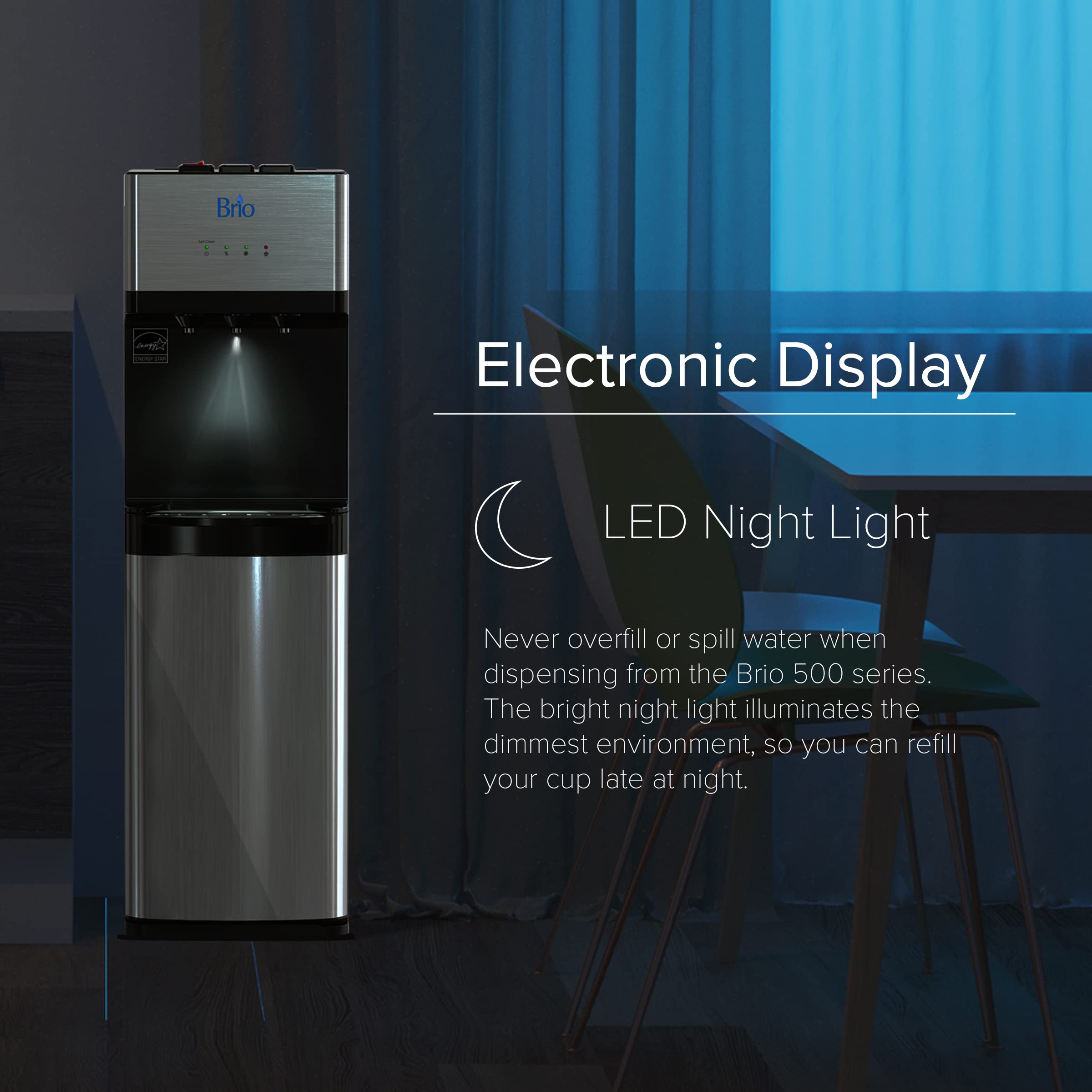 Brio unit dispensing hot and cold water concurrently for fast beverage preparation