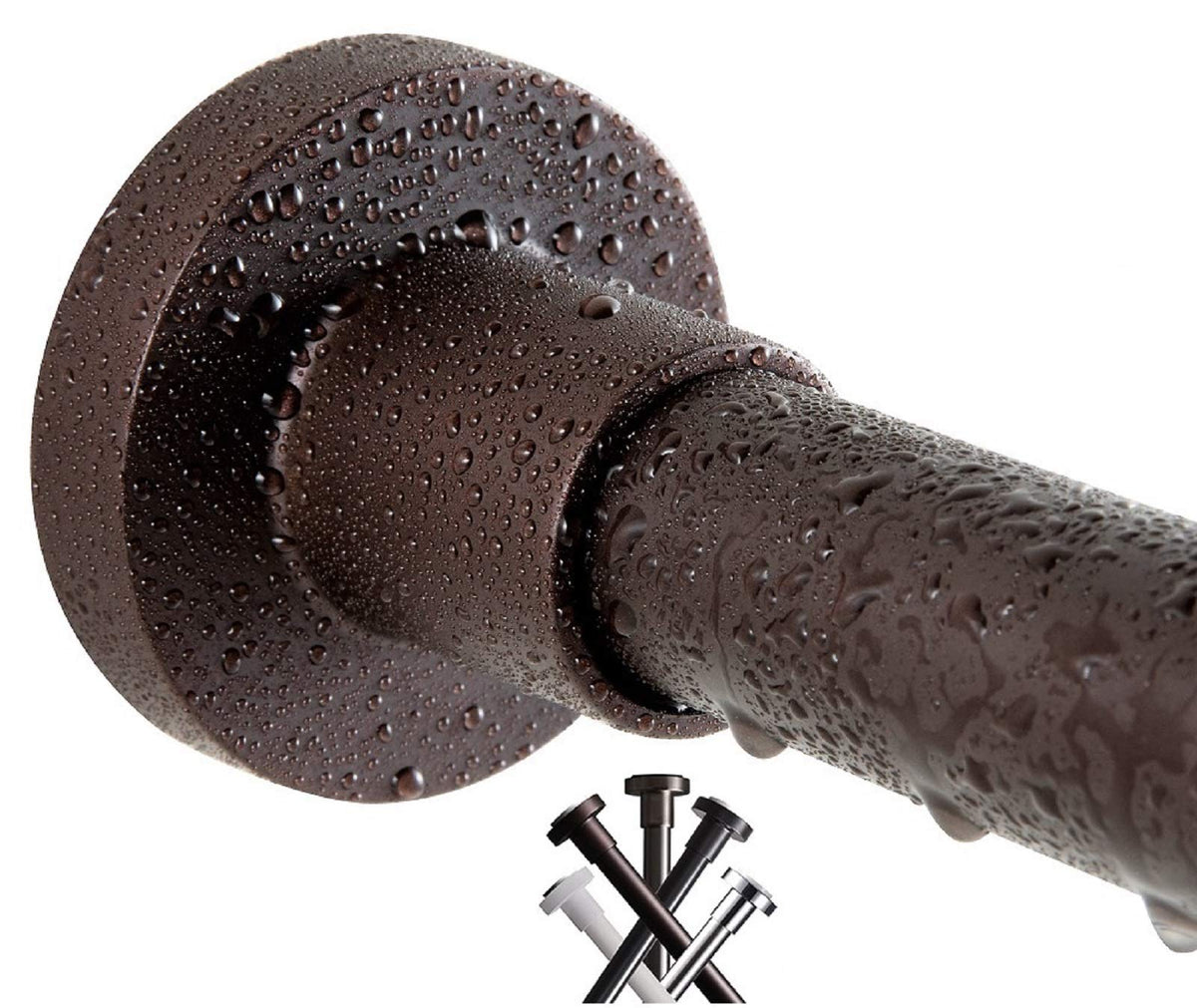 BRIOFOX front view matte bronze rod showing sleek finish and easy install benefit