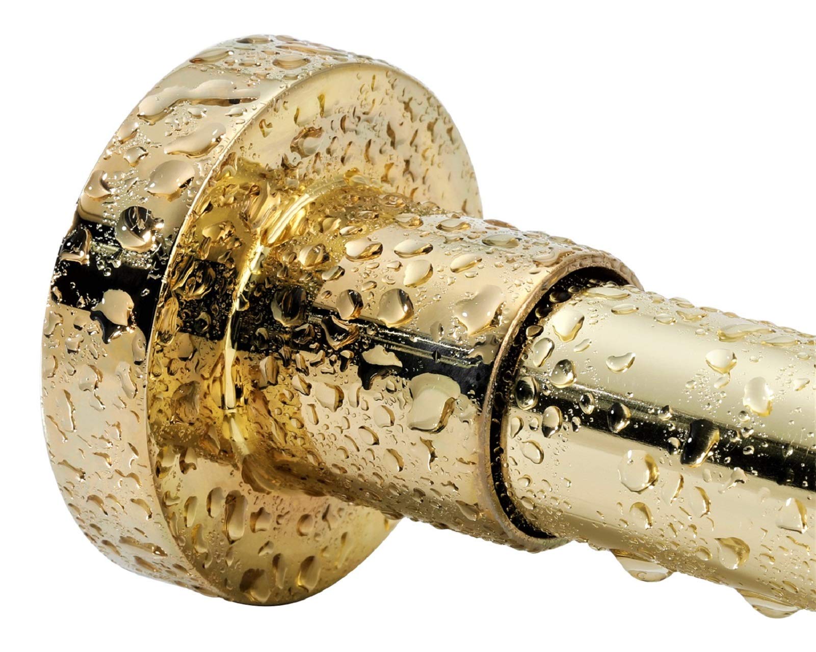 BRIOFOX gold tension rod front view shows sleek finish and easy-install benefit
