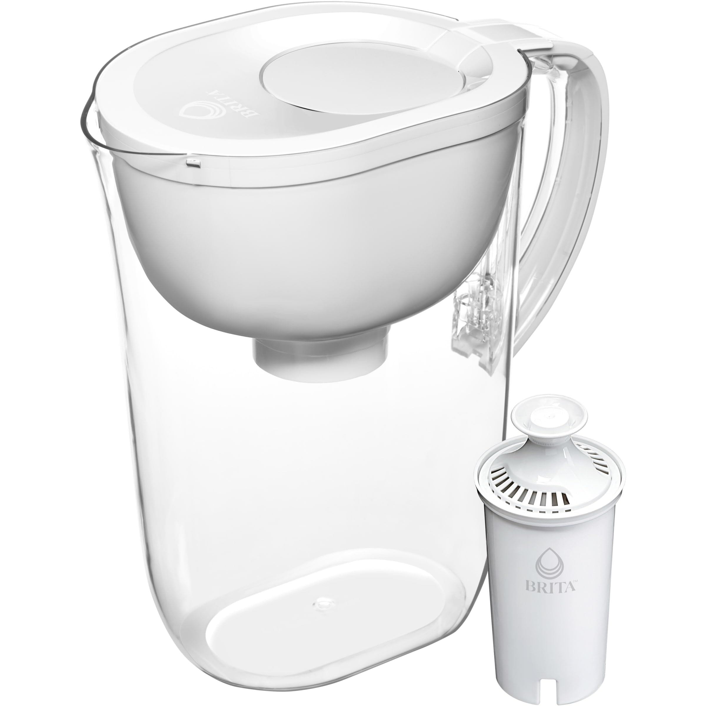 BRITA lid locking mechanism detail offering spill-resistant convenience