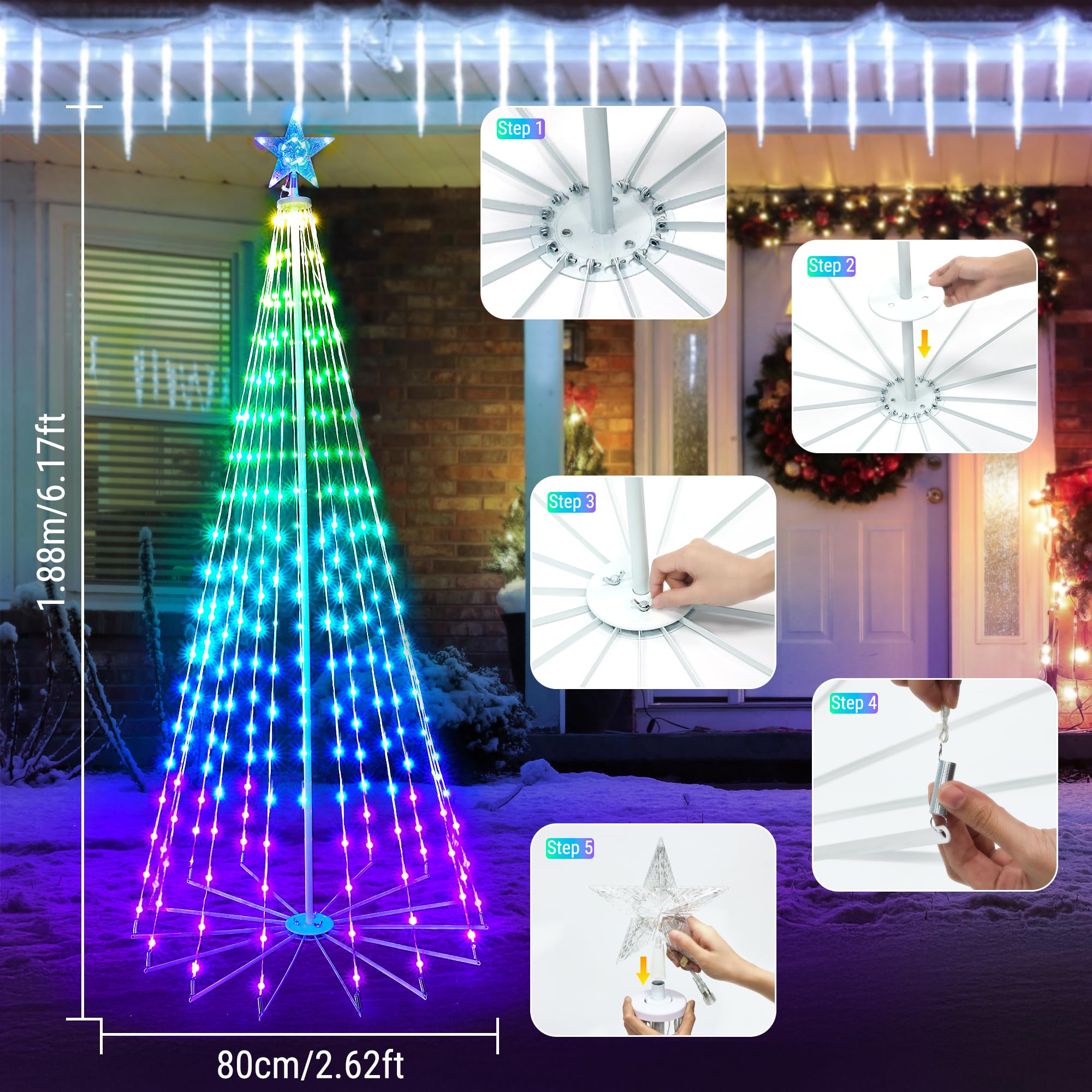 Brizled app control screen demonstrating color selection and scheduling benefits
