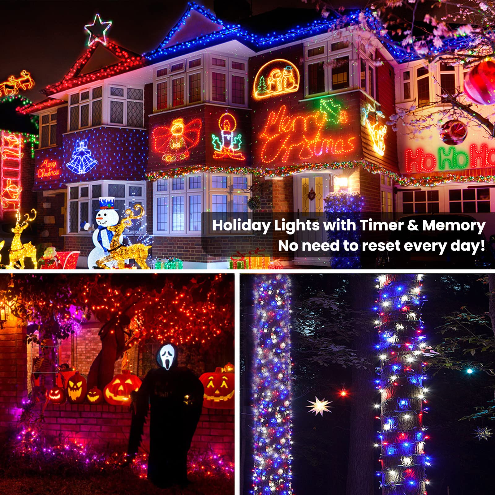 Brizled multiple color presets displayed to show holiday versatility and quick swapping
