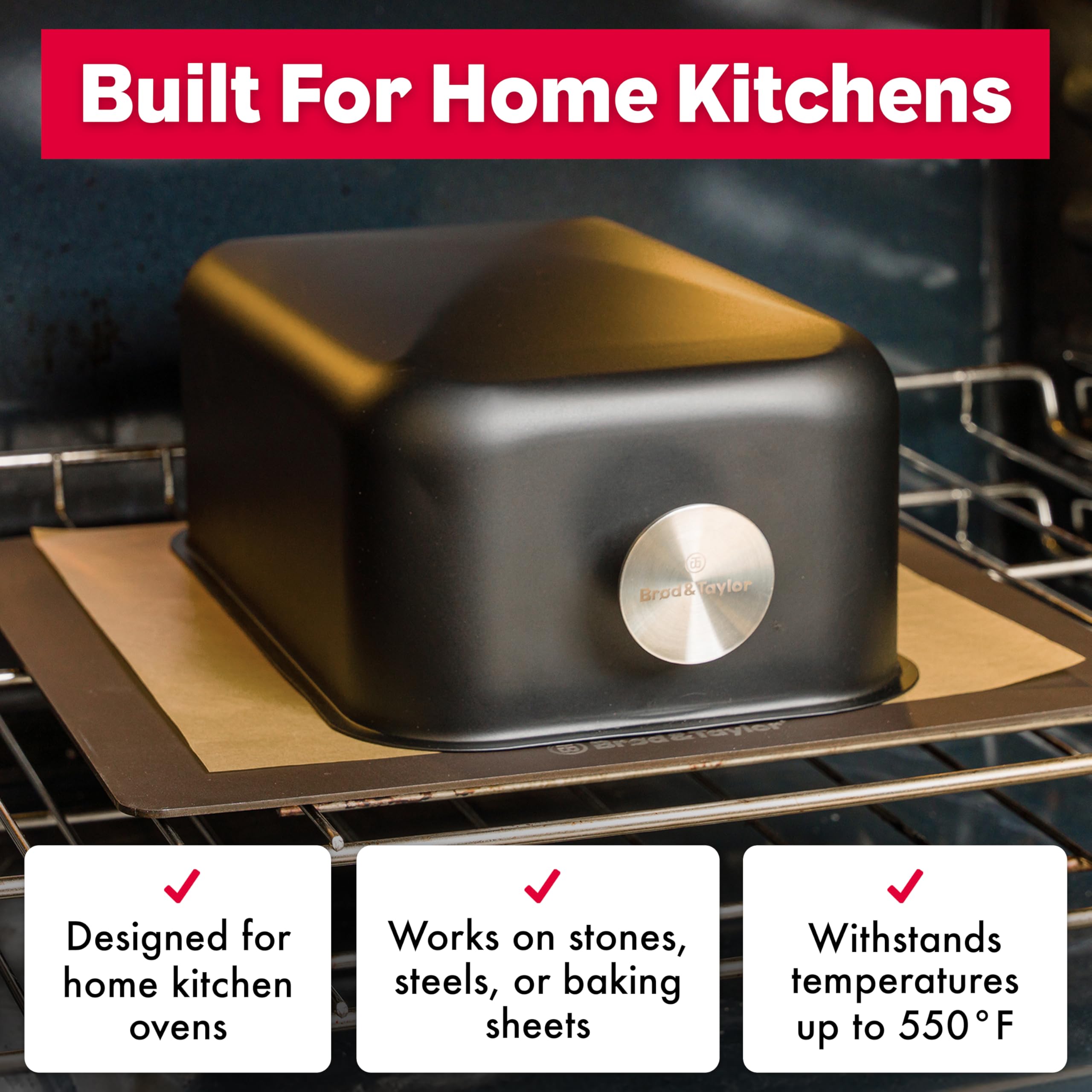 Brod & Taylor shell used as counter dome over bread showing practical storage use