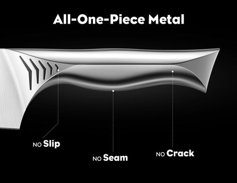 BRODARK chef knife slicing bread in kitchen showing clean even cuts and effortless control