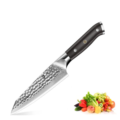 BRODARK front view of 5-inch paring knife showing balance and finish