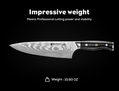 BRODARK knives chopping vegetables in action for precise slicing and speed