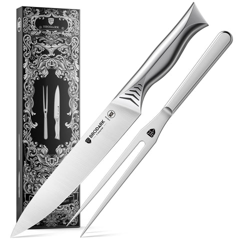 BRODARK front packaging showing knife and fork set, ready for gifting