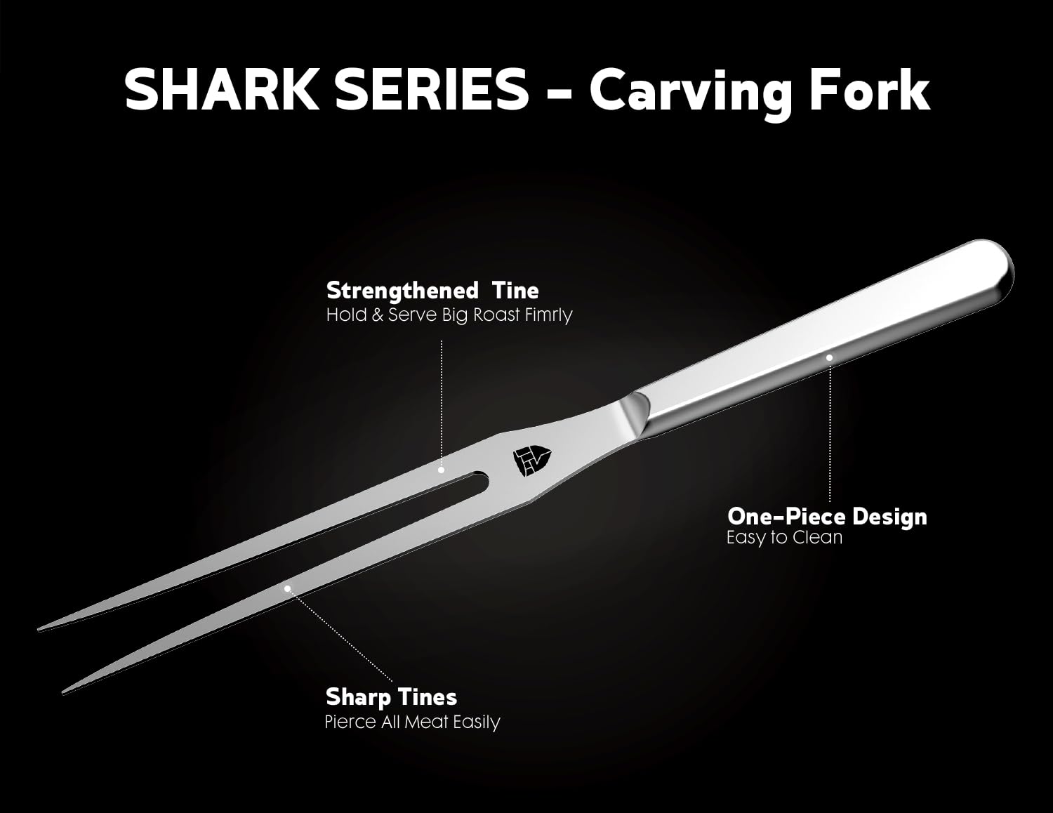 BRODARK carving set in use slicing roast for easy serving