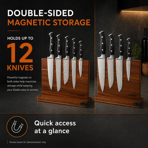 BROOKLYN CUTLERY holding knives magnetically for quick access benefit