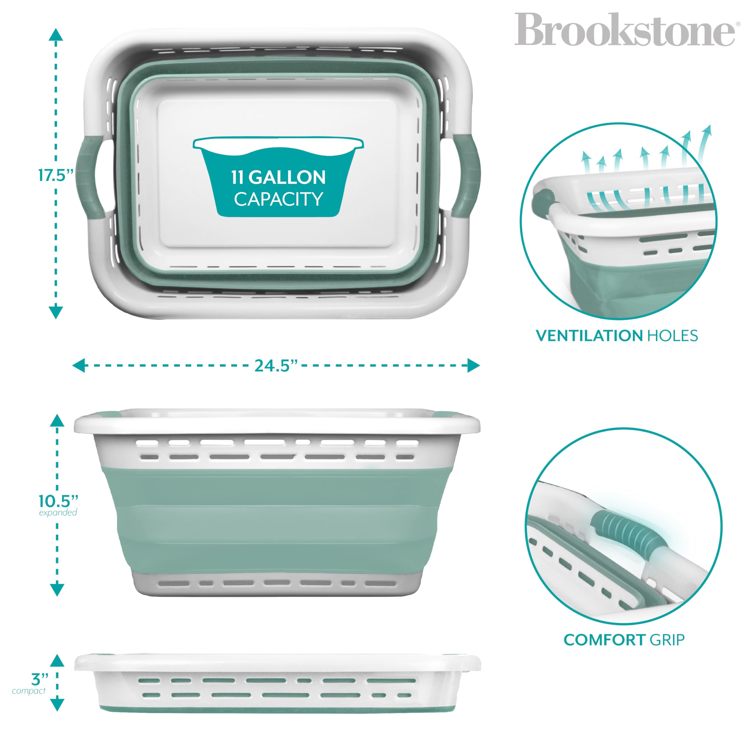 Brookstone next to shoes demonstrating 24-inch height and real-world size for room planning