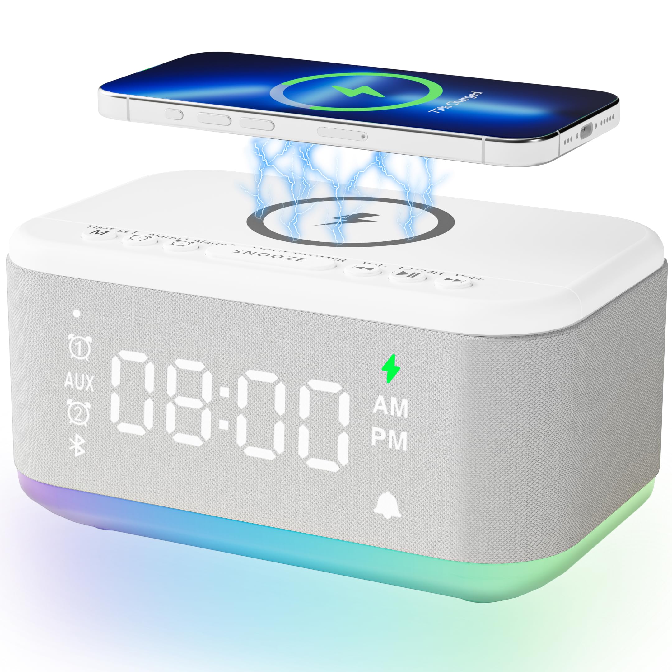 Broserengy Tech front display showing time and brightness, clear viewing benefit