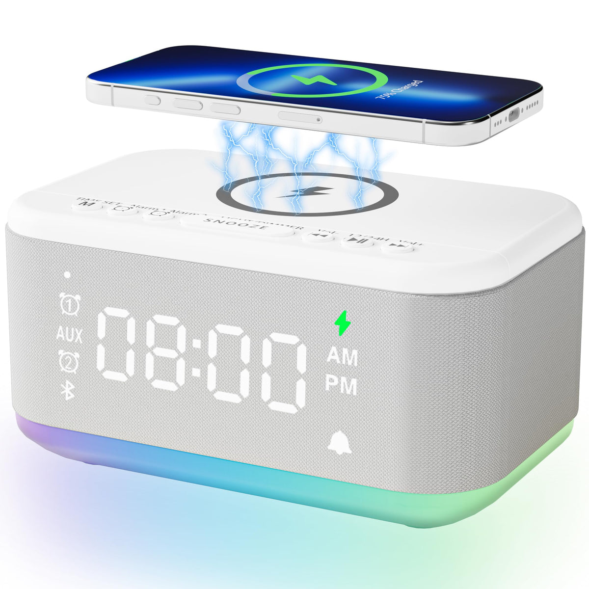 Broserengy Tech front display showing time and brightness, clear viewing benefit