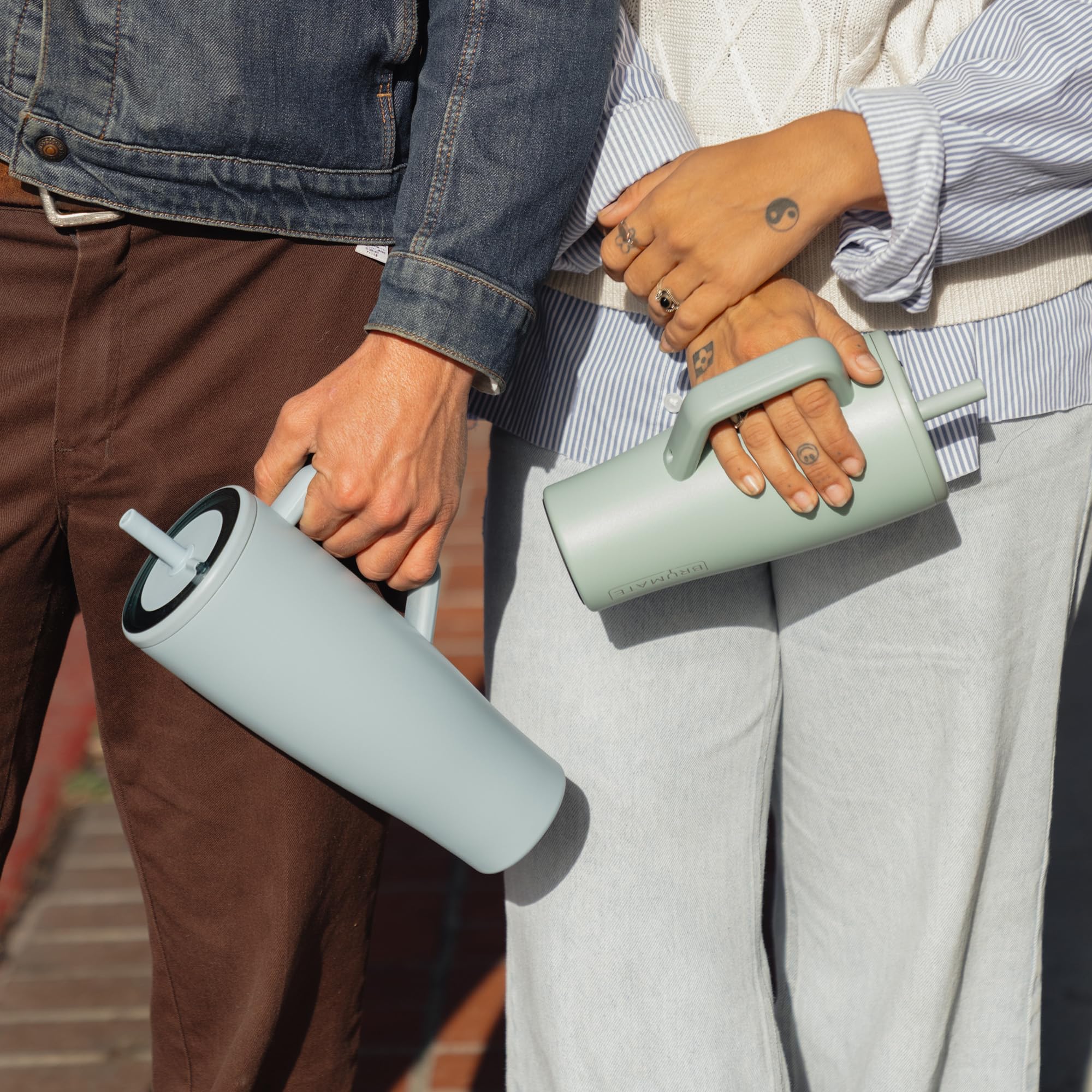 BrüMate Era on outdoor table showing portability and active lifestyle benefit