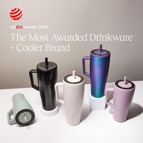 BrüMate Era in car cup holder showing compatibility and travel stability