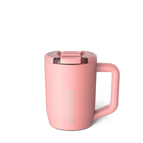 BrüMate Müv front view in Guava showing sleek finish and portable benefit