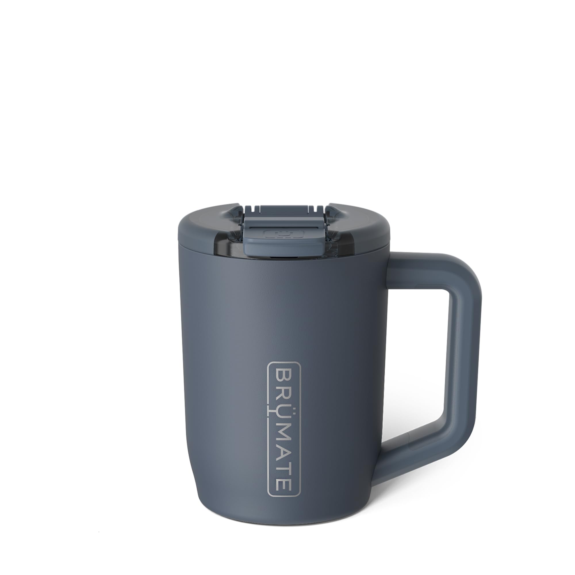 BrüMate Müv front view showing Nightfall Blue finish and sleek profile benefit: stylish protection
