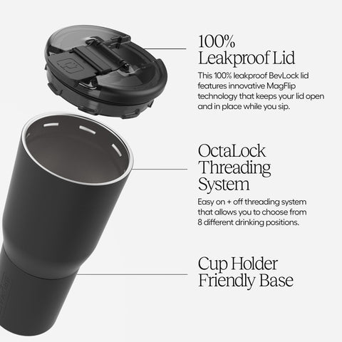 BrüMate Nav cutaway illustrating BevGuard insulation and long temperature retention