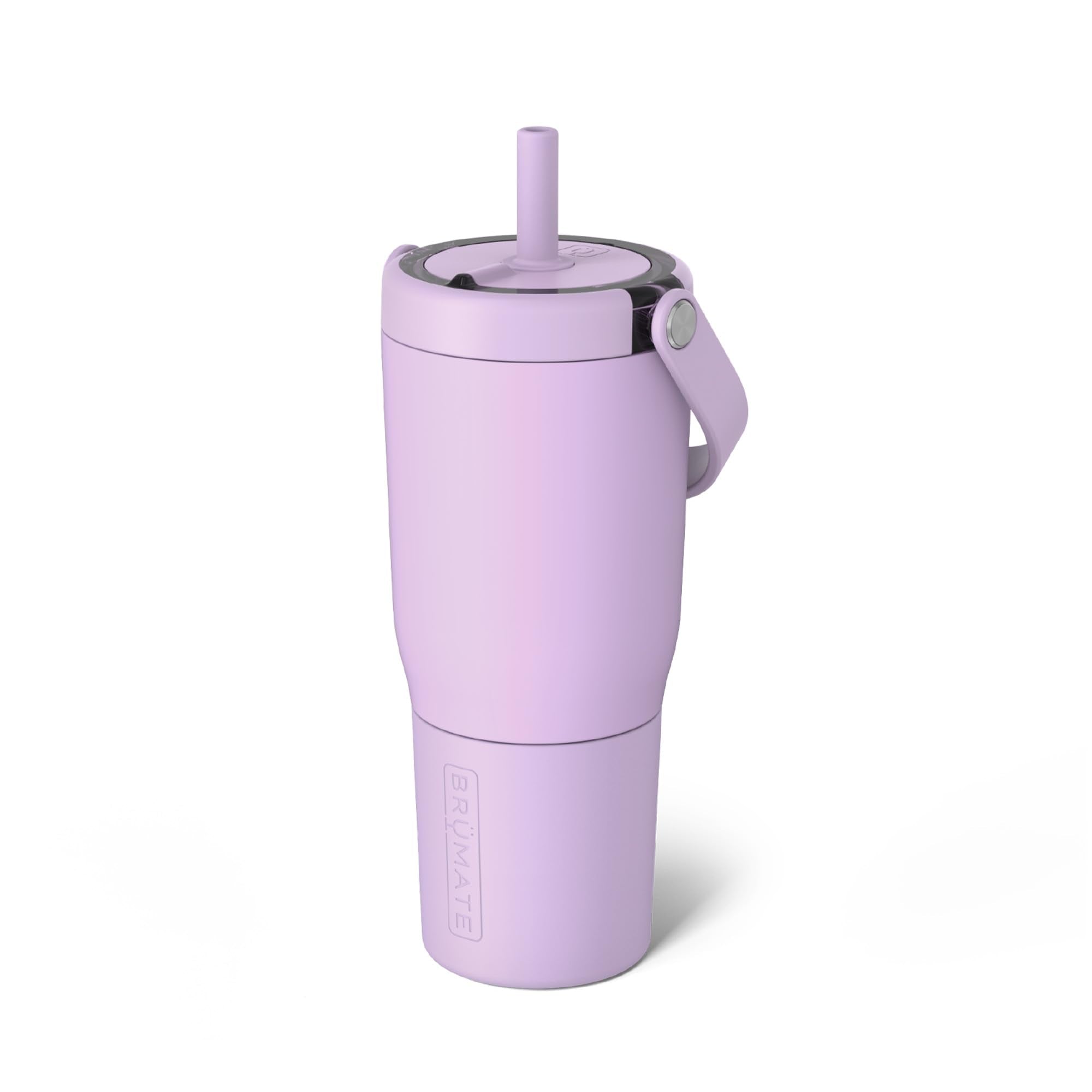 BrüMate Resa front view in lavender showing compact travel design and color