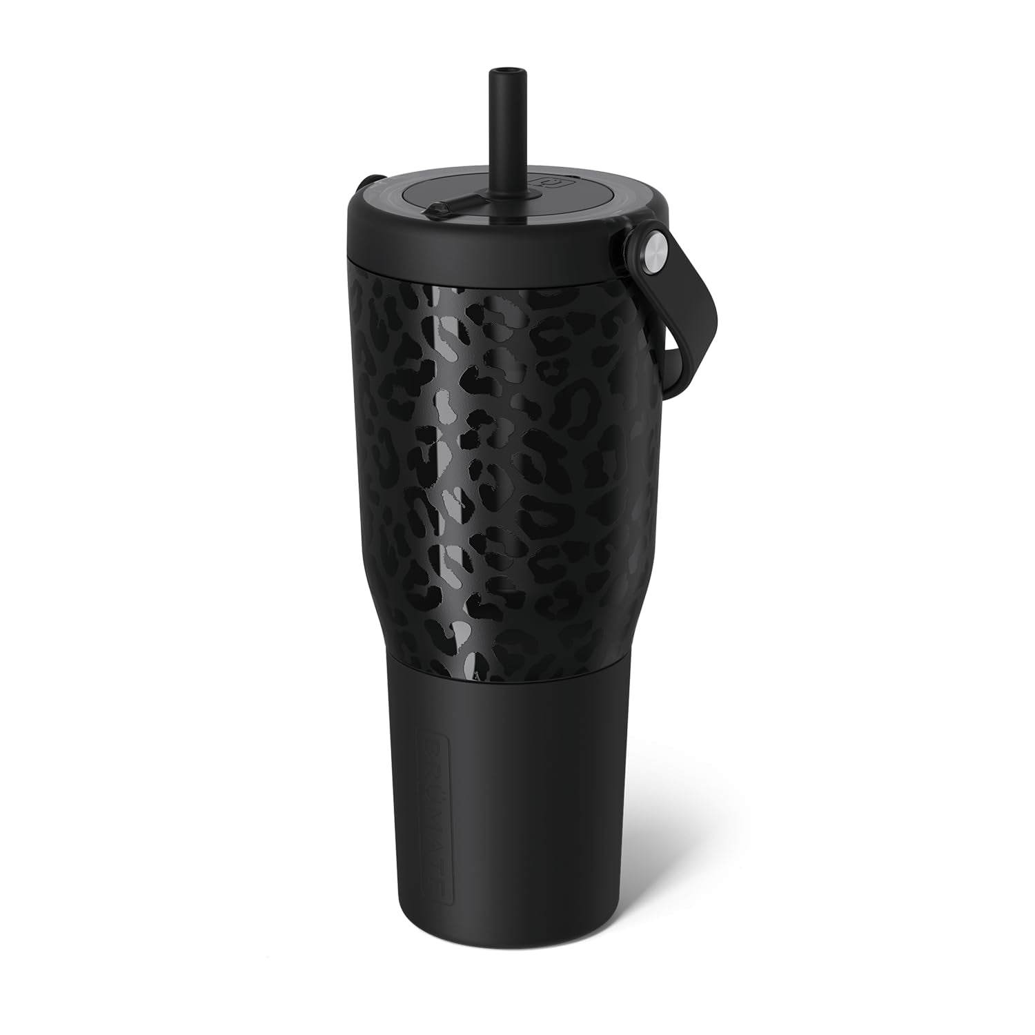 BrüMate Resa front view Onyx Leopard showing stylish finish and handle benefit