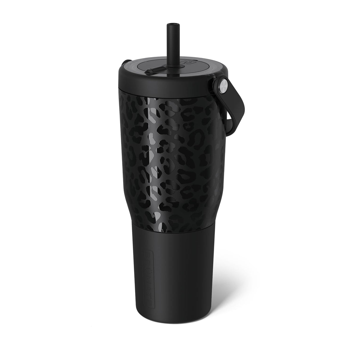 BrüMate Resa front view Onyx Leopard showing stylish finish and handle benefit