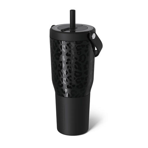 BrüMate Resa front view Onyx Leopard showing stylish finish and handle benefit